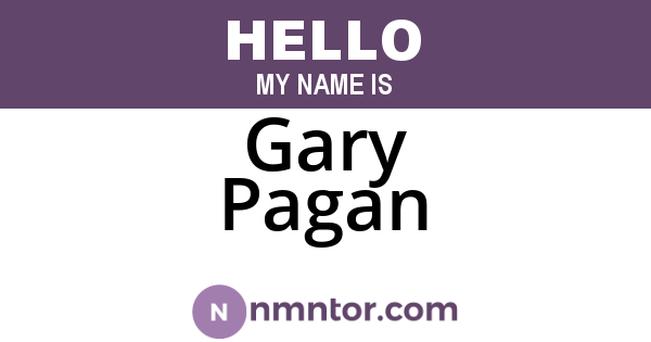 Gary Pagan