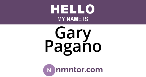Gary Pagano