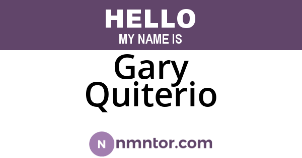 Gary Quiterio