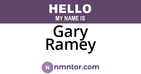 Gary Ramey