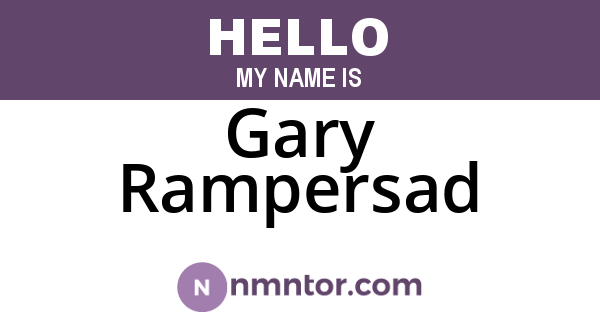 Gary Rampersad