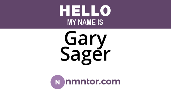 Gary Sager