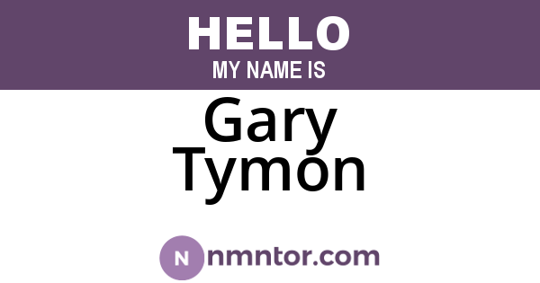 Gary Tymon