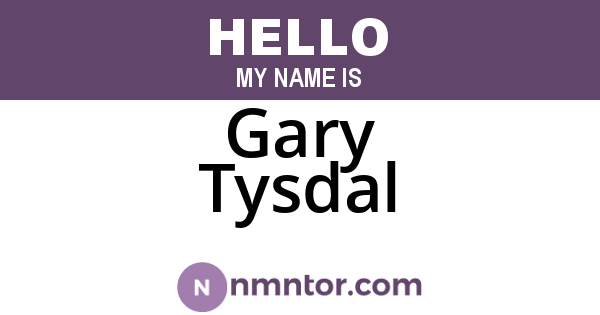 Gary Tysdal
