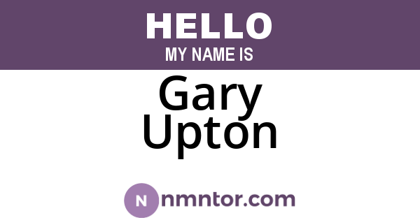 Gary Upton