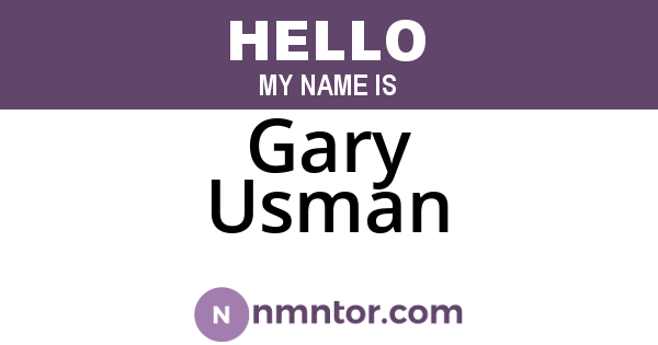 Gary Usman
