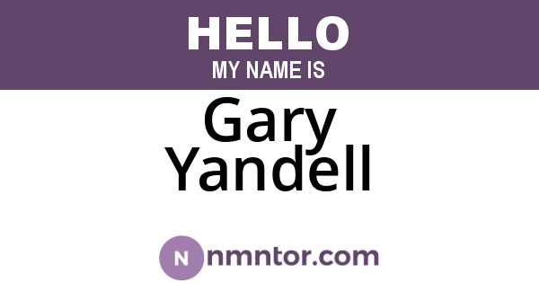 Gary Yandell