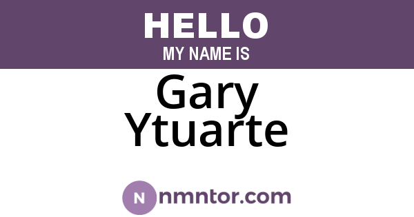 Gary Ytuarte