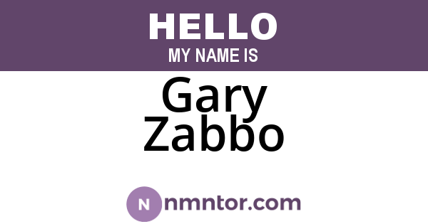 Gary Zabbo