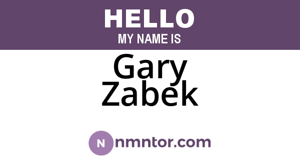 Gary Zabek