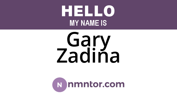 Gary Zadina