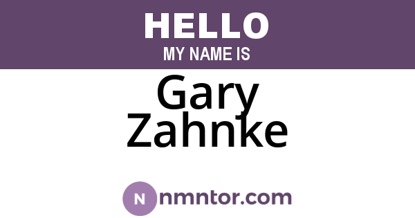 Gary Zahnke