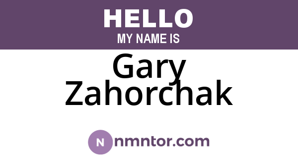 Gary Zahorchak