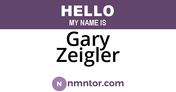 Gary Zeigler