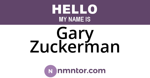 Gary Zuckerman