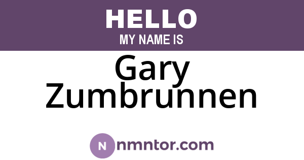 Gary Zumbrunnen