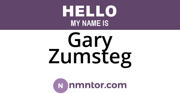 Gary Zumsteg