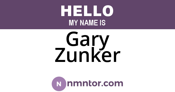 Gary Zunker