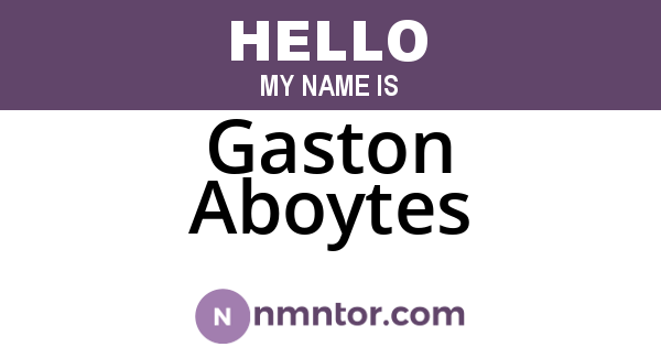 Gaston Aboytes