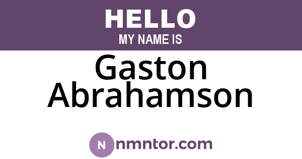Gaston Abrahamson