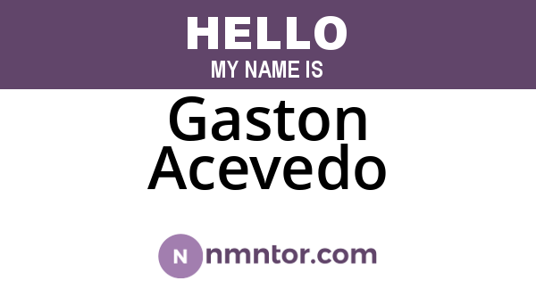 Gaston Acevedo