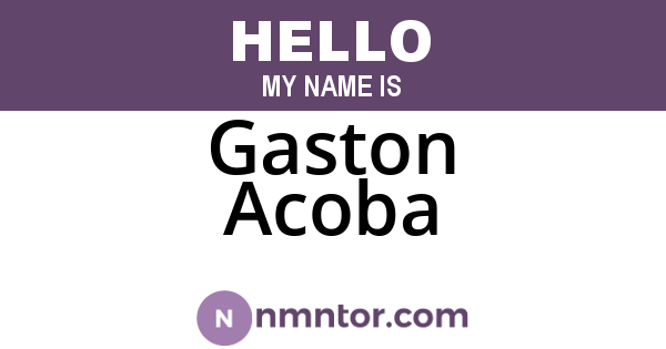 Gaston Acoba