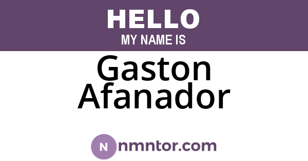 Gaston Afanador
