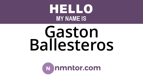 Gaston Ballesteros