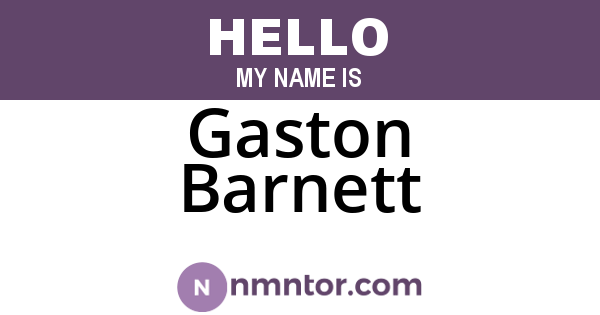 Gaston Barnett