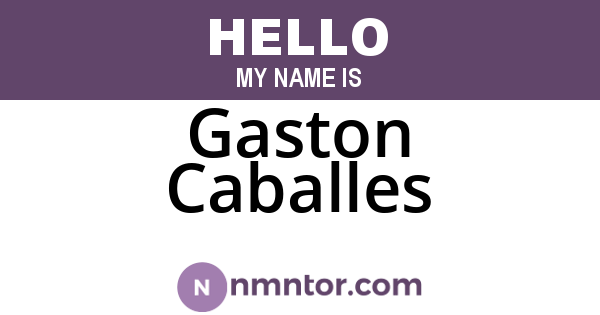 Gaston Caballes