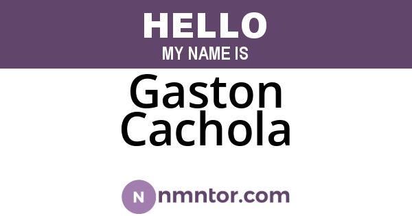 Gaston Cachola