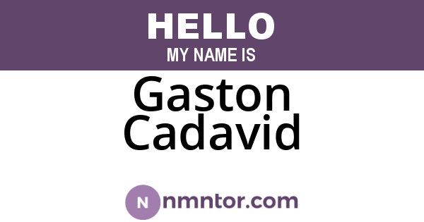 Gaston Cadavid