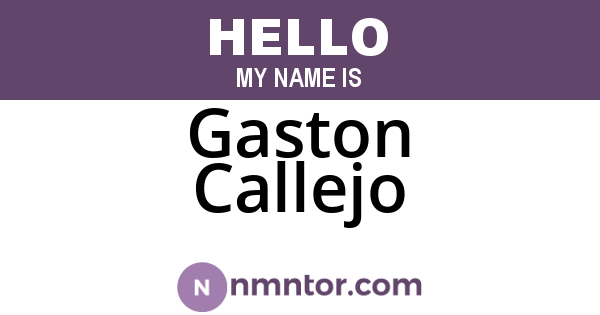Gaston Callejo