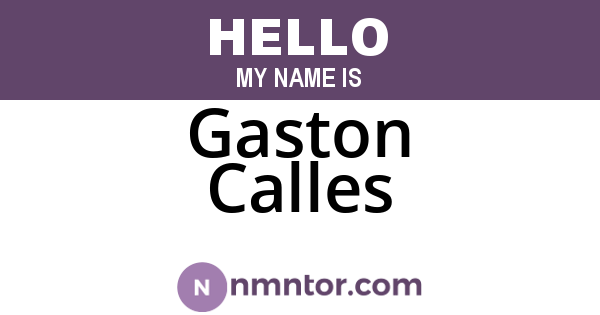 Gaston Calles