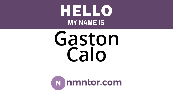 Gaston Calo