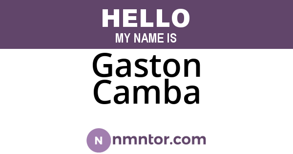Gaston Camba