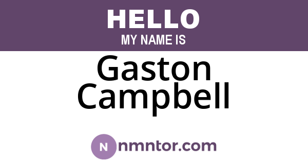 Gaston Campbell