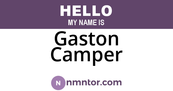 Gaston Camper