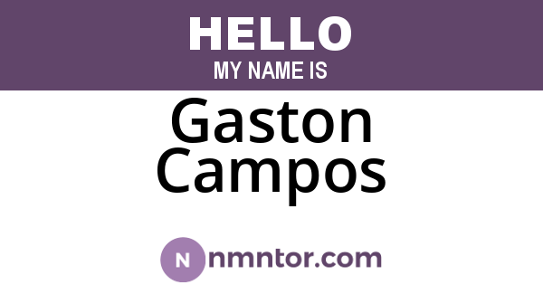 Gaston Campos