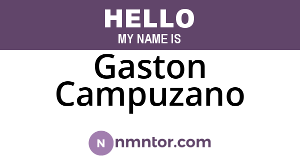 Gaston Campuzano
