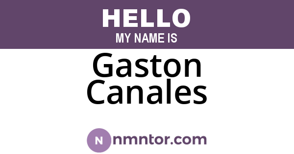 Gaston Canales