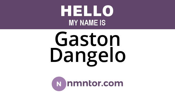 Gaston Dangelo