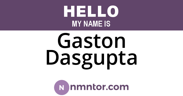 Gaston Dasgupta