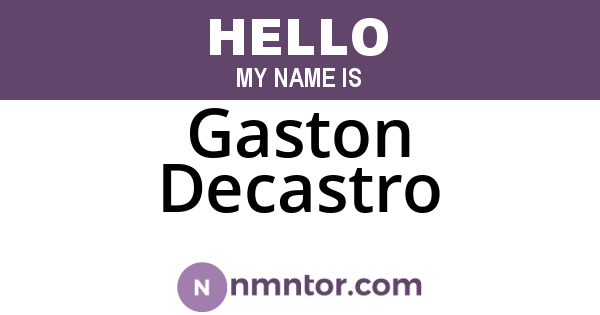 Gaston Decastro