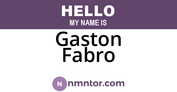 Gaston Fabro