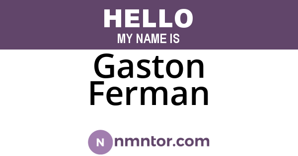 Gaston Ferman