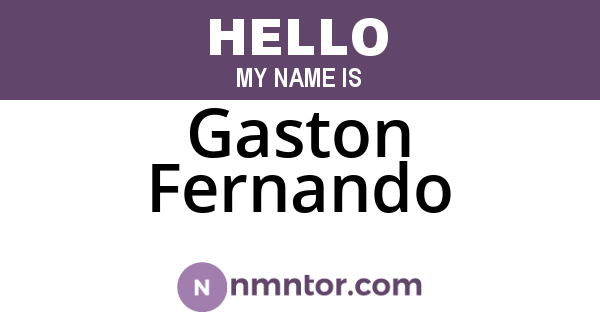 Gaston Fernando