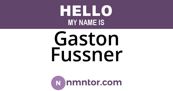 Gaston Fussner