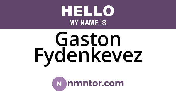 Gaston Fydenkevez