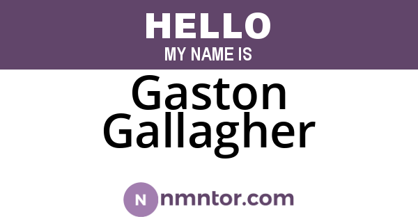 Gaston Gallagher